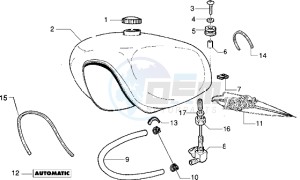 Eaglet automatic 50 drawing Fuel Tank