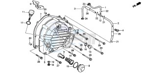 CN250 HELIX drawing RIGHT CRANKCASE COVER