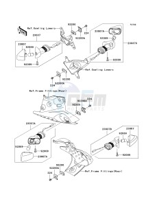 ZX 600 N [NINJA ZX-6RR] (6F) N6F drawing TURN SIGNALS