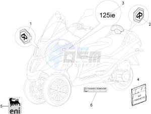 MP3 125 ie Touring drawing Plates - Emblems