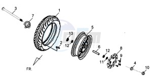 ORBIT 50 2T NAKED drawing FRONT WHEEL