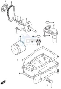 DL250 drawing OIL PAN/OIL PUMP