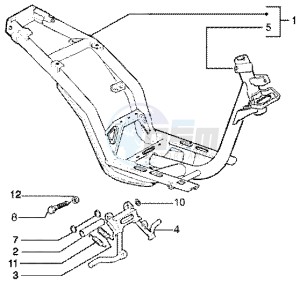 Liberty 125 Leader drawing Chassis - Central stand