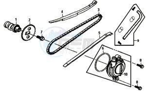 CROX 50 25KMH (L8 L9) NL EURO4 drawing CAM SHAFT-CYL. HEAD L. SIDE COVER