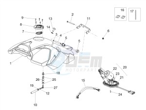 DORSODURO 900 E4 ABS (EMEA) drawing Fuel tank