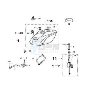 LUDIX 10 SP BLASTER drawing TANK AND FUEL PUMP