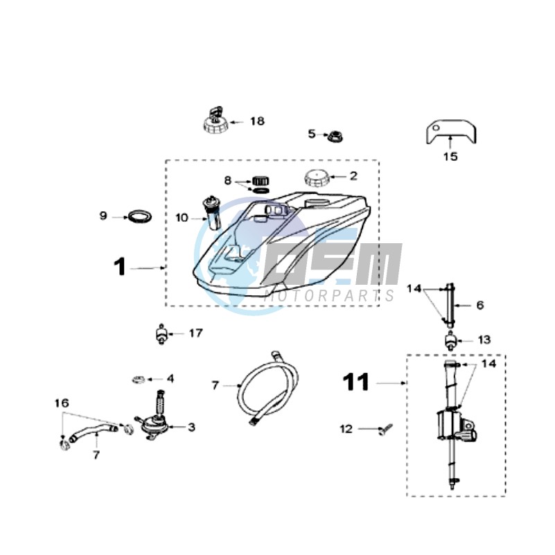 TANK AND FUEL PUMP