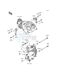 ZZR1400 ABS ZX1400JHF GB XX (EU ME A(FRICA) drawing Engine Mount