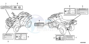 TRX500FEC drawing CAUTION LABEL