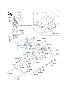 ZR 1000 A [Z1000] (A1-A3) A3 drawing REAR SUSPENSION