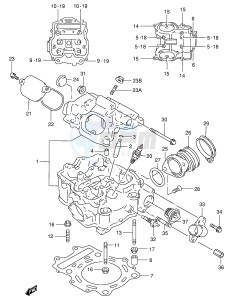 LT-F500F (E3-E28) drawing CYLINDER HEAD