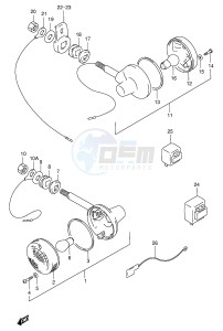 GN250 (E2) drawing TURN SIGNAL LAMP (MODEL T W X E2,E4,E22,E24,E34,E71)