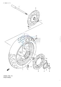 AN400 ABS BURGMAN EU drawing FRONT WHEEL