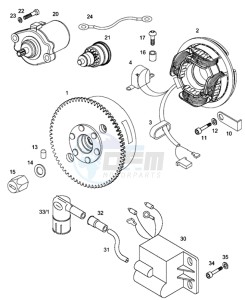 LUXE_E-START_EX_25-45kmh 50 drawing Magneto assembly-electric starter