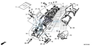 CBR1000RAH 2ED - (2ED) drawing REAR FENDER