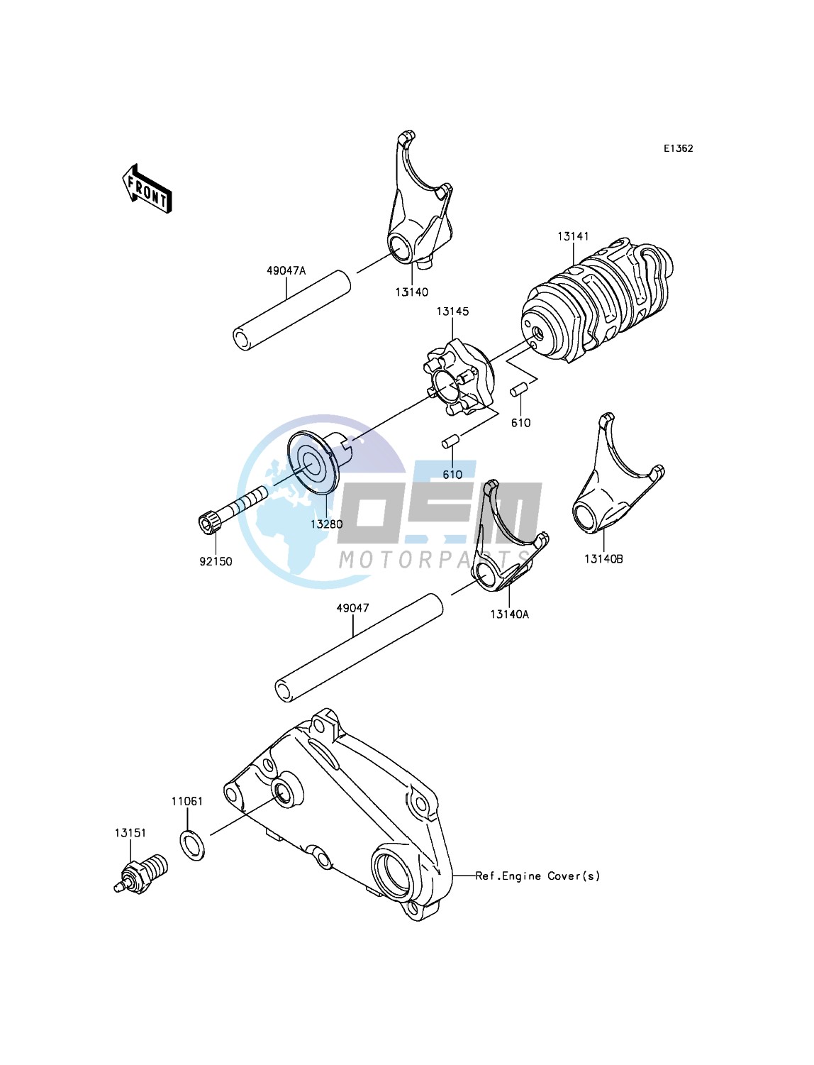 Gear Change Drum/Shift Fork(s)