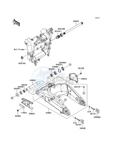 NINJA ZX-6R ZX636-C1H FR GB XX (EU ME A(FRICA) drawing Swingarm