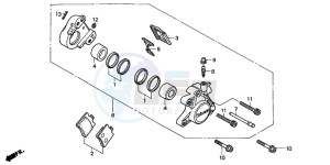 SFX50MM drawing FRONT BRAKE CALIPER