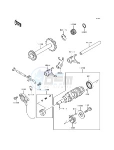 KLF 400 B [BAYOU 400 4X4] (B1-B3) [BAYOU 400 4X4] drawing GEAR CHANGE DRUM_SHIFT FORK-- S- -