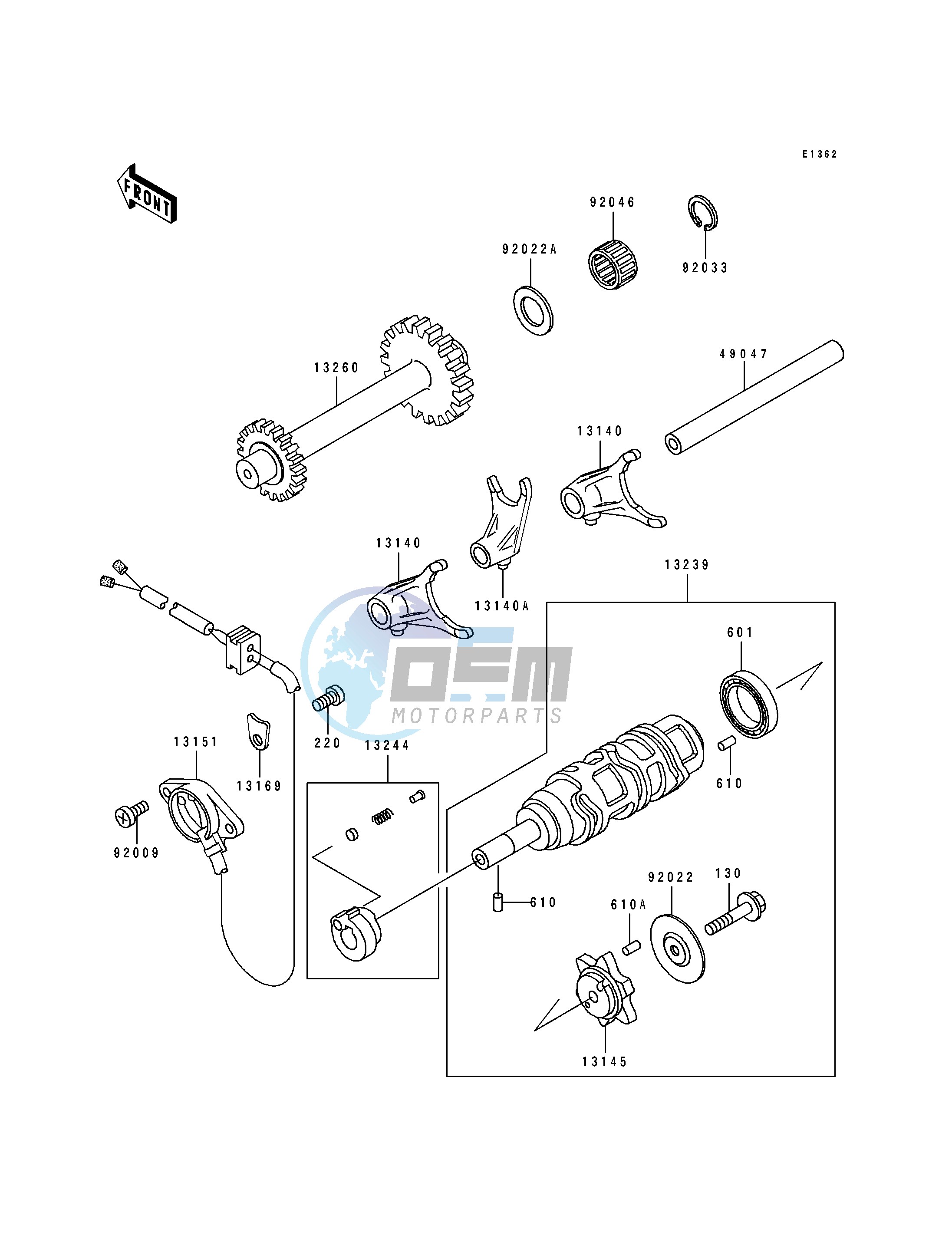 GEAR CHANGE DRUM_SHIFT FORK-- S- -