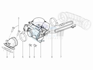 SR Motard 125 4t e3 drawing Carburetor assembly - Pipe joint