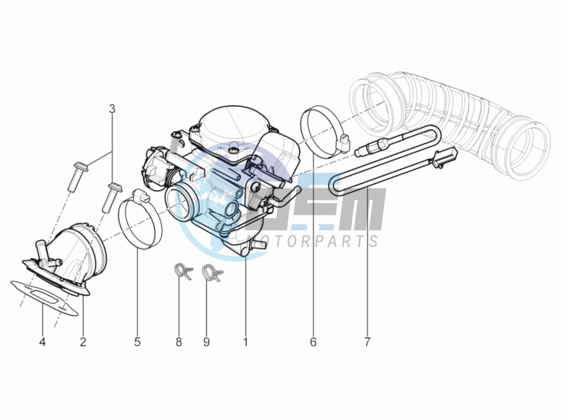 Carburetor assembly - Pipe joint