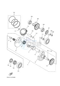 YFM700FWAD YFM70GPLH GRIZZLY 700 EPS LIMITED EDITION (2UDT) drawing CRANKSHAFT & PISTON