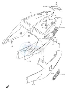 GSX-R750 (E2) drawing FRAME COVER (MODEL V)