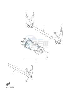 XVS950CU XV950 (2DE2) drawing SHIFT CAM & FORK