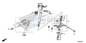 TRX500FA5G TRX500FA Europe Direct - (ED) drawing STEERING SHAFT