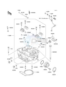 KL 650 A [KLR 650] (A6F-A7F) A6F drawing CYLINDER HEAD