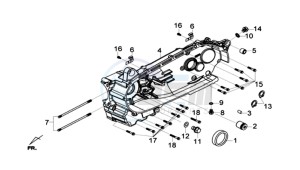 Joymax 300i ABS drawing CRANKCASE LEFT