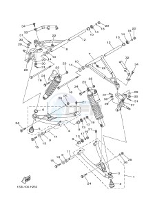 YFM700R YFM7RB RAPTOR 700R (1ASE 1ASF 1ASD) drawing FRONT SUSPENSION & WHEEL