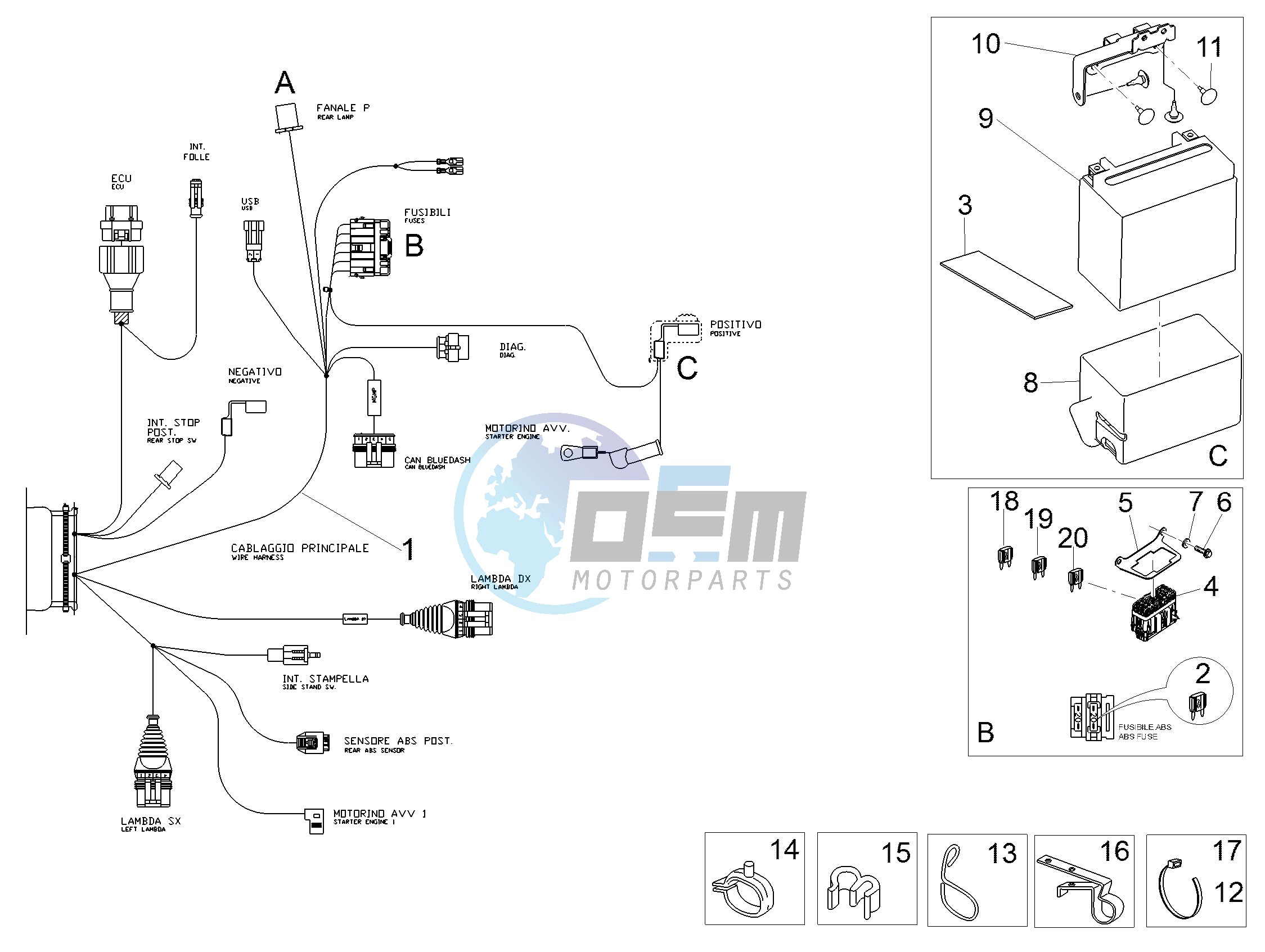 Rear electrical system