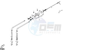 DXR - 200 CC VTHSM1B1A drawing CABLE, FRONT BRAKE SYSTEM DRUM BRAKE