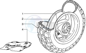 Typhoon 50 drawing Rear Wheel