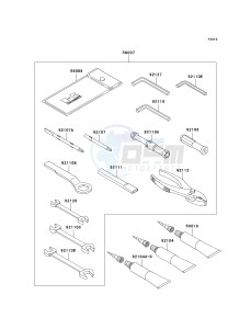 ZX 1000 D [NINJA ZX-10R] (D6F-D7FA) D7FA drawing OWNERS TOOLS