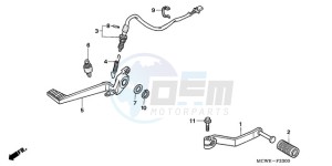 VFR800A9 Ireland - (EK / ABS MME TWO) drawing PEDAL