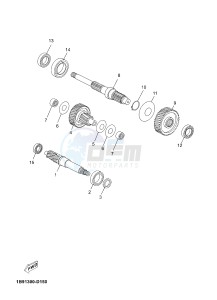 X-MAX125 XMAX 125 EVOLIS 125 (2ABB 2ABB) drawing TRANSMISSION