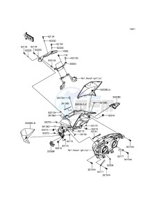 Z800 ABS ZR800DDS UF (UK FA) XX (EU ME A(FRICA) drawing Cowling