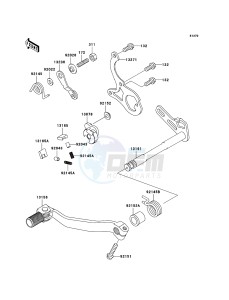 KX125 KX125M8F EU drawing Gear Change Mechanism