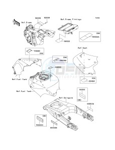 KRF 750 F [TERYX 750 4X4 NRA OUTDOORS] (F8F) C8F drawing LABELS