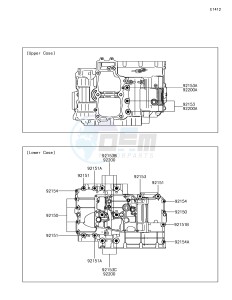 VERSYS 650 ABS KLE650FHF XX (EU ME A(FRICA) drawing Crankcase Bolt Pattern