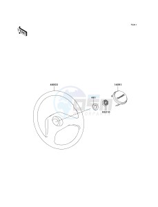 KAF 950 G [MULE 4010 TRANS4X4 DIESEL] (G9F-GAF) G9F drawing STEERING WHEEL