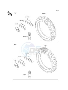 EX 500 D [NINJA 500R] (D6F-D9F) D8F drawing TIRES