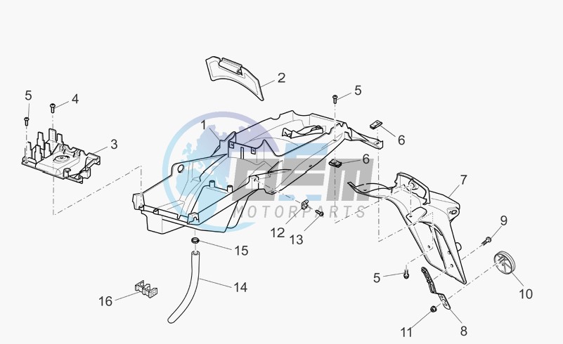 Rear body - mudguard