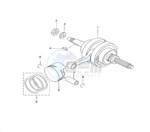 YP R X-MAX ABS 250 drawing CRANKSHAFT AND PISTON