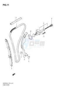 GSF650 (E21) Bandit drawing CAM CHAIN