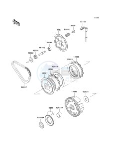 EX 500 D [NINJA 500R] (D10-D12) [NINJA 500R] drawing CLUTCH