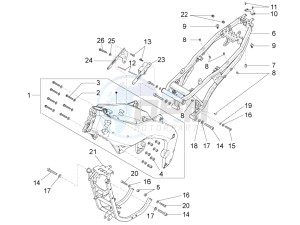 RS4 125 4T (AU, CA, EU, HK, J, RU, S, USA) drawing Frame